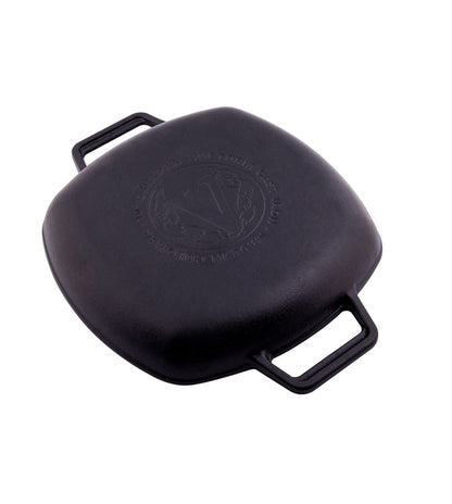 Victoria Cast Iron Square Grill Pan with Double Loop Handles, Made in Colombia, 10 Inches