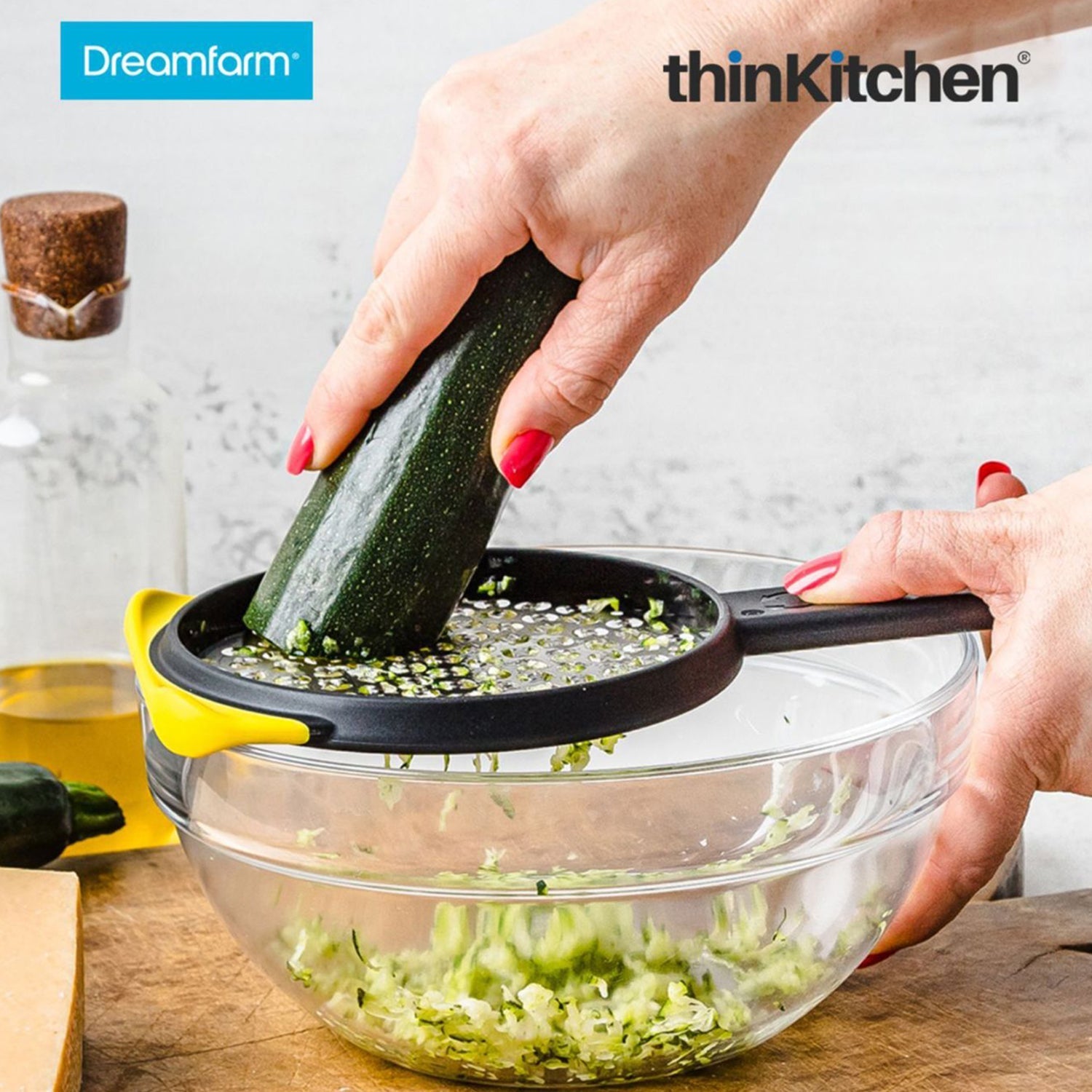 The Dreamfarm Power Prep Kit: Clongs Stainless-Steel Tongs with Silicone Heads x Ograte Two-sided Speed Grater x Sharple Self-Sharpening Vegetable Peeler - 8