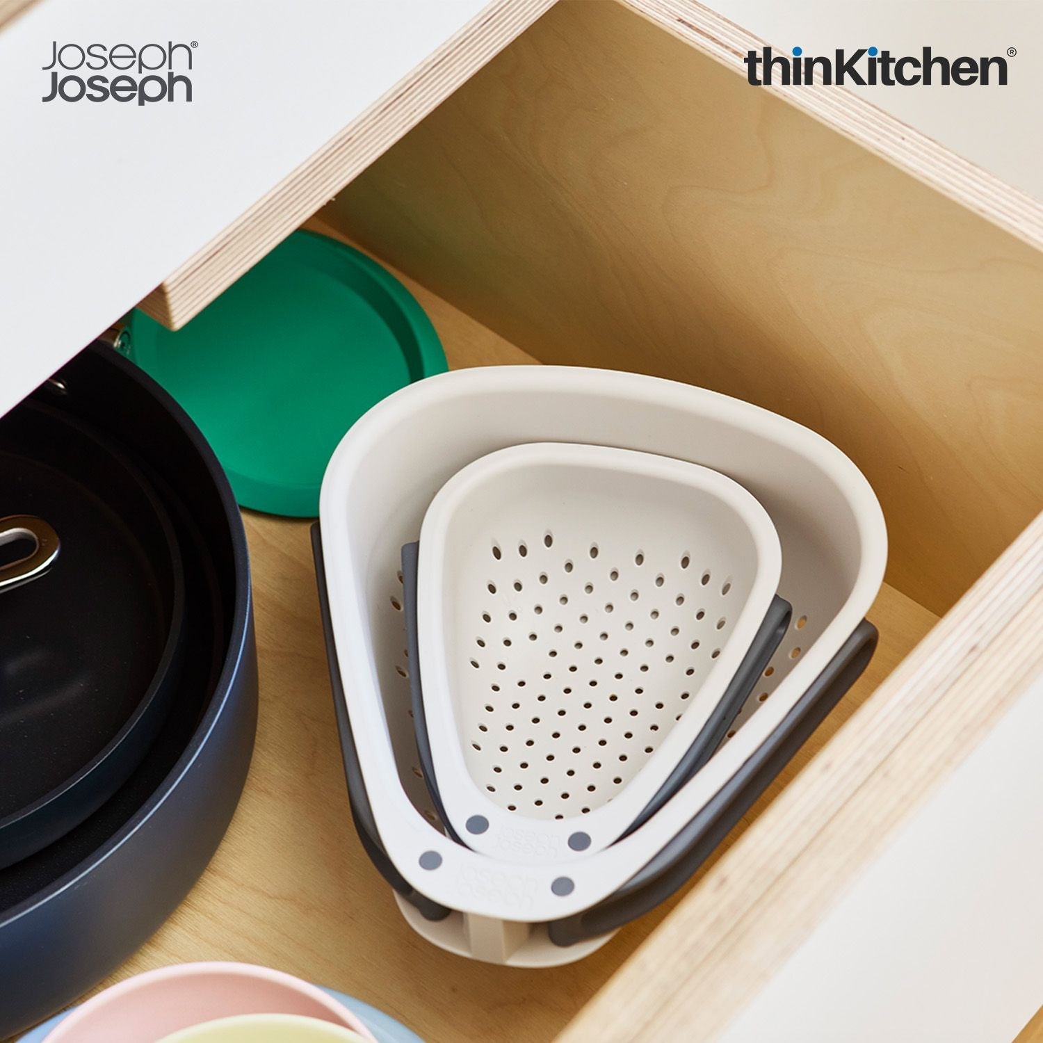 Joseph Joseph Droplet Large Plastic Folding Colander - 4