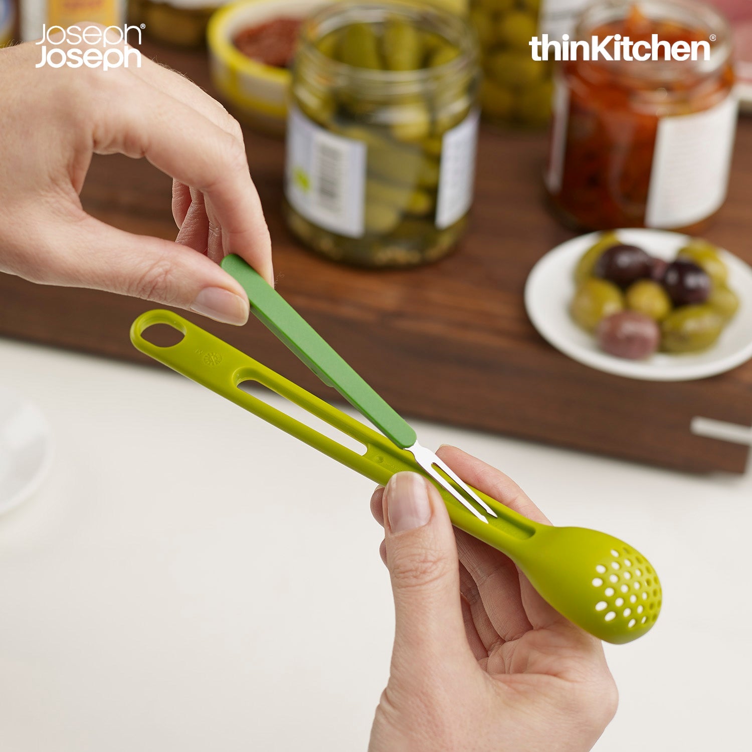 Joseph Joseph Scoop Pick 2 Piece Antipasti Set Green - 4