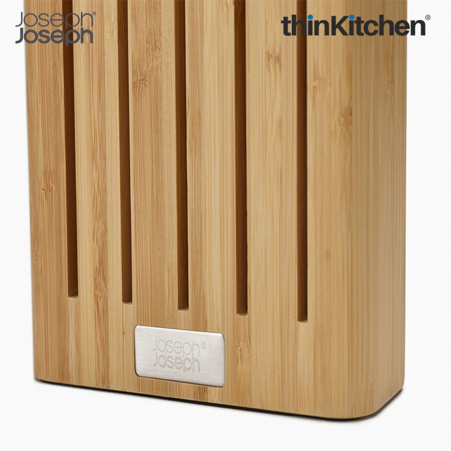 Joseph Joseph Elevate Knives Bamboo 5 Piece Elevate Knife Set With Slimline Bamboo Block - 6