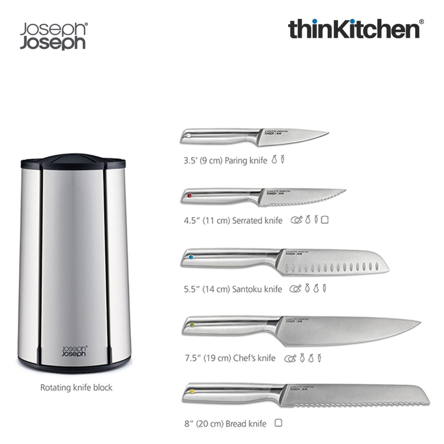 Joseph Joseph Elevate Steel Knives Carousel - 3