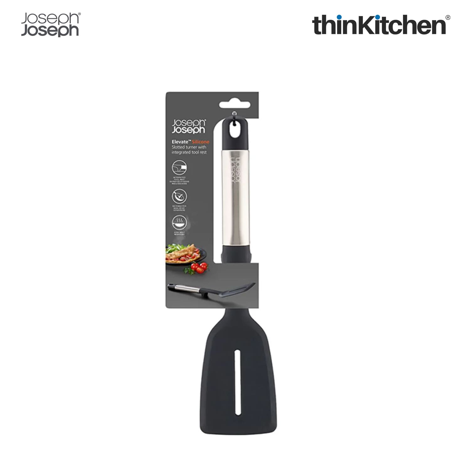 Joseph Joseph Elevate™ Silicone Slotted turner with stainless steel handle - 5