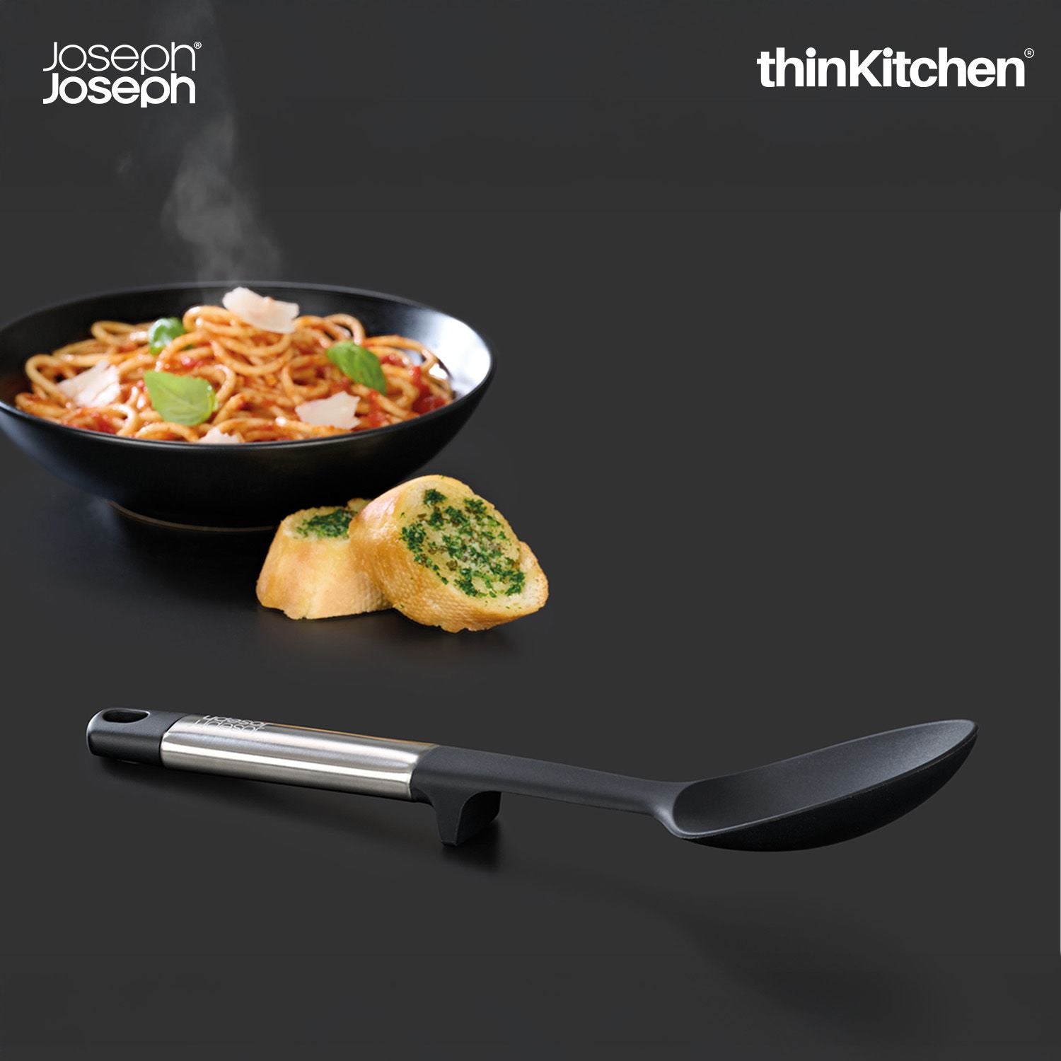 Joseph Joseph Elevate Silicone Solid Spoon (Steel) - 2