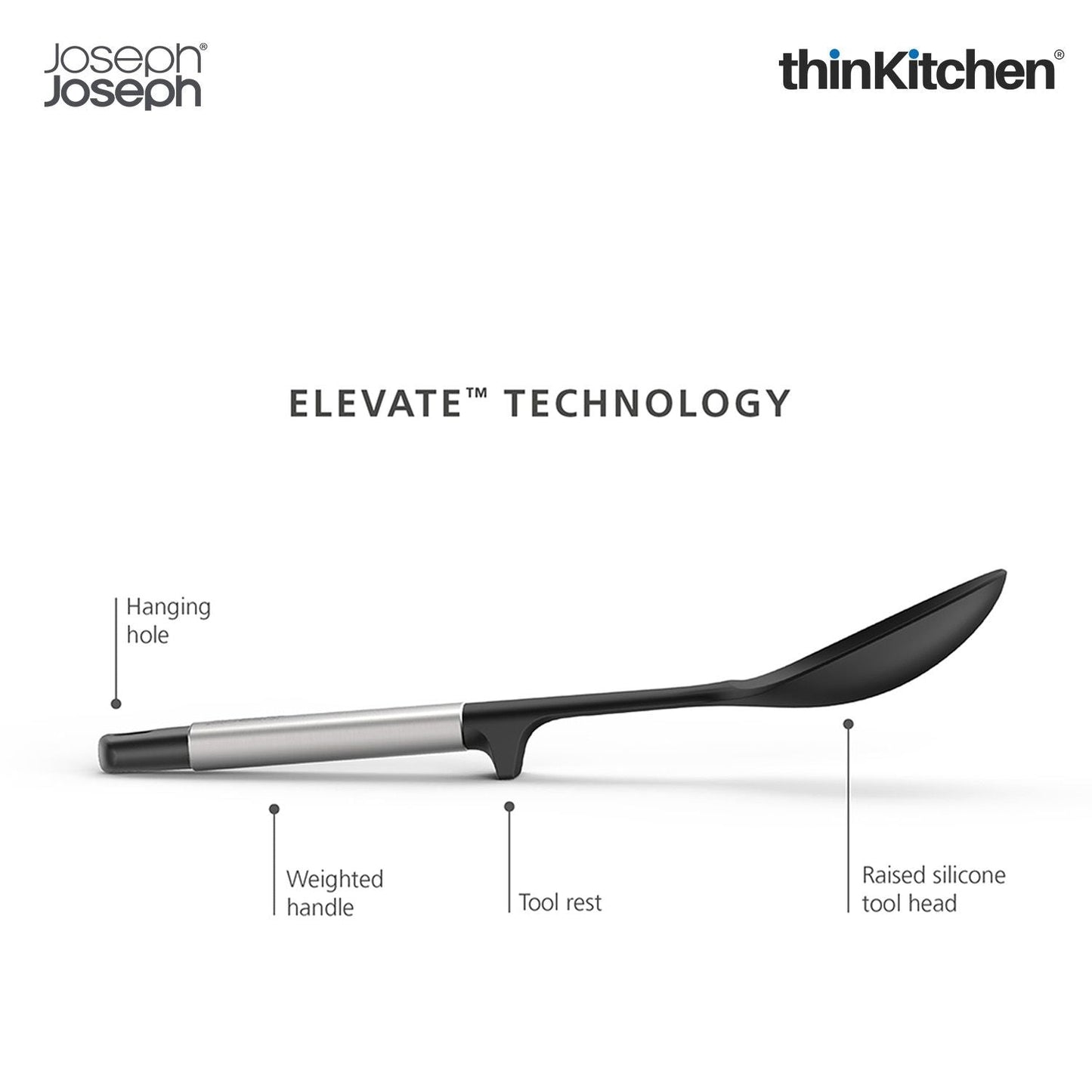 Joseph Joseph Elevate Silicone Solid Spoon (Steel)