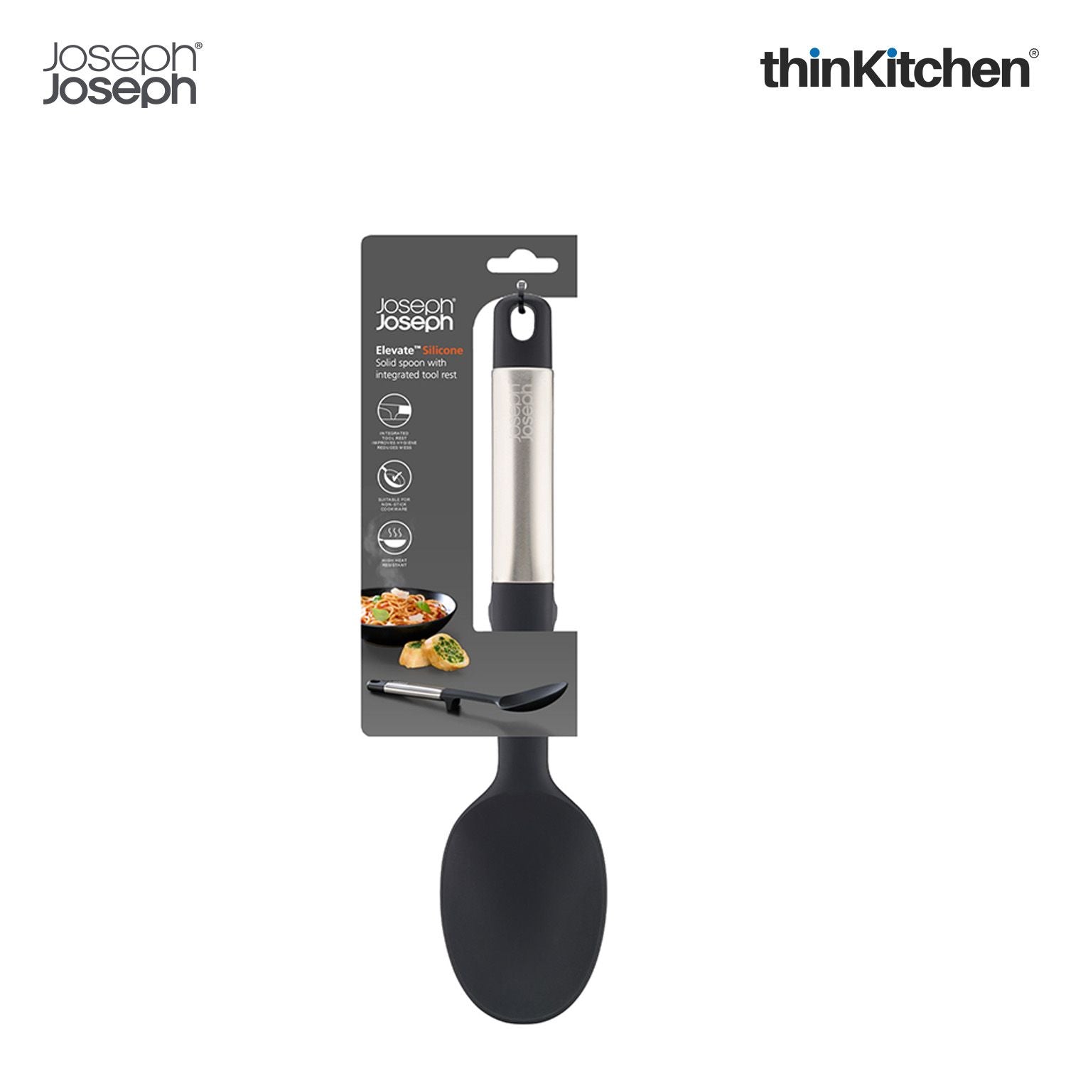 Joseph Joseph Elevate Silicone Solid Spoon (Steel) - 5