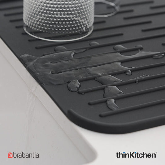 Brabantia Silicone Dish Drying Mat Dark Grey