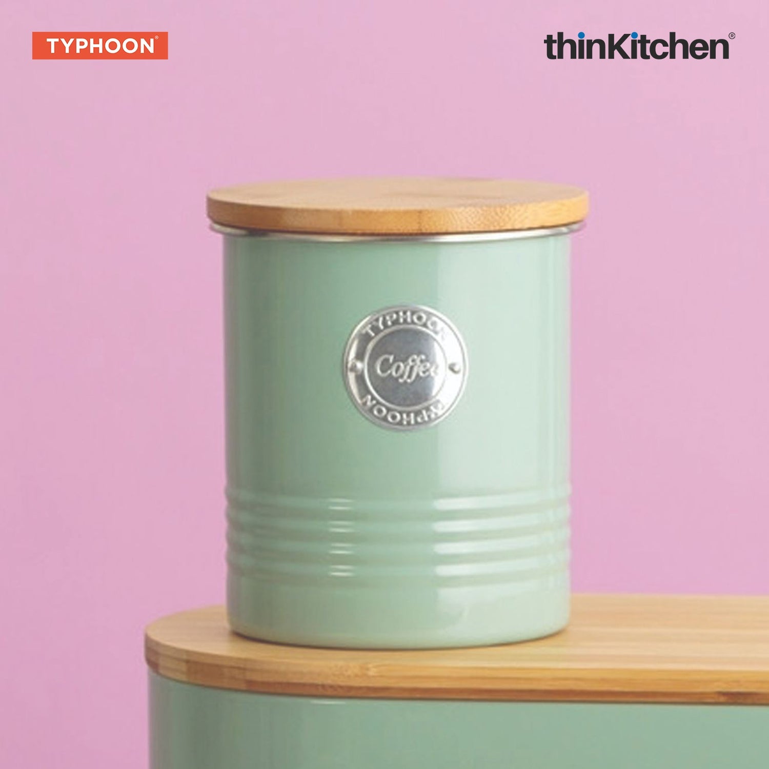 Typhoon Living Collection | 1-Quart Coffee Canister - Sage - 2