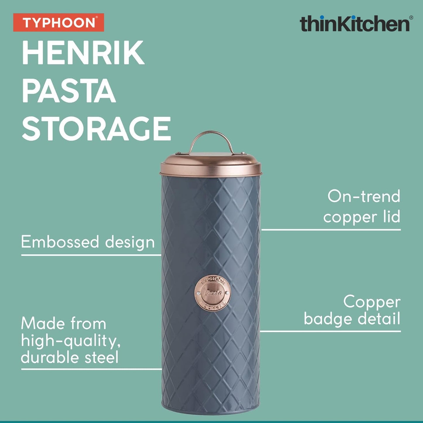 Typhoon Henrik Copper Pasta Storage