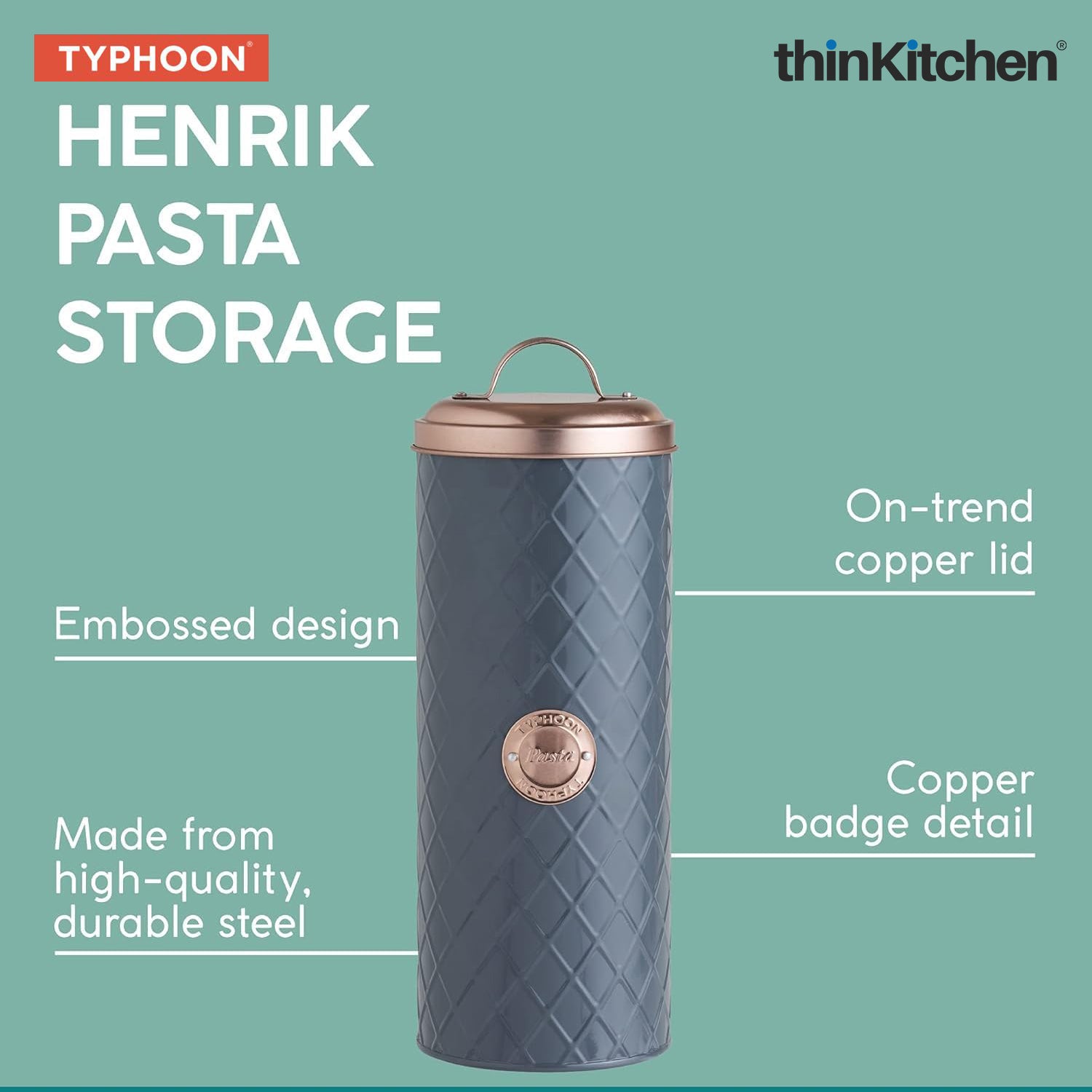 Typhoon Henrik Copper Pasta Storage - 5