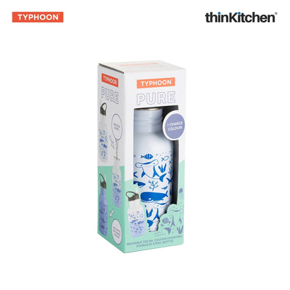 Typhoon x Brabantia combo set: Pure Color Change Sealife Bottle x Make & Take Large Lunch Box