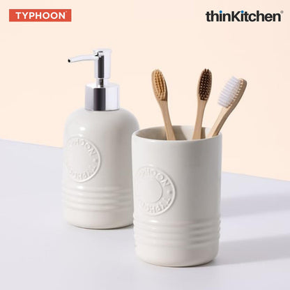 Typhoon Living Cream Soap Dispenser & Tumbler Set