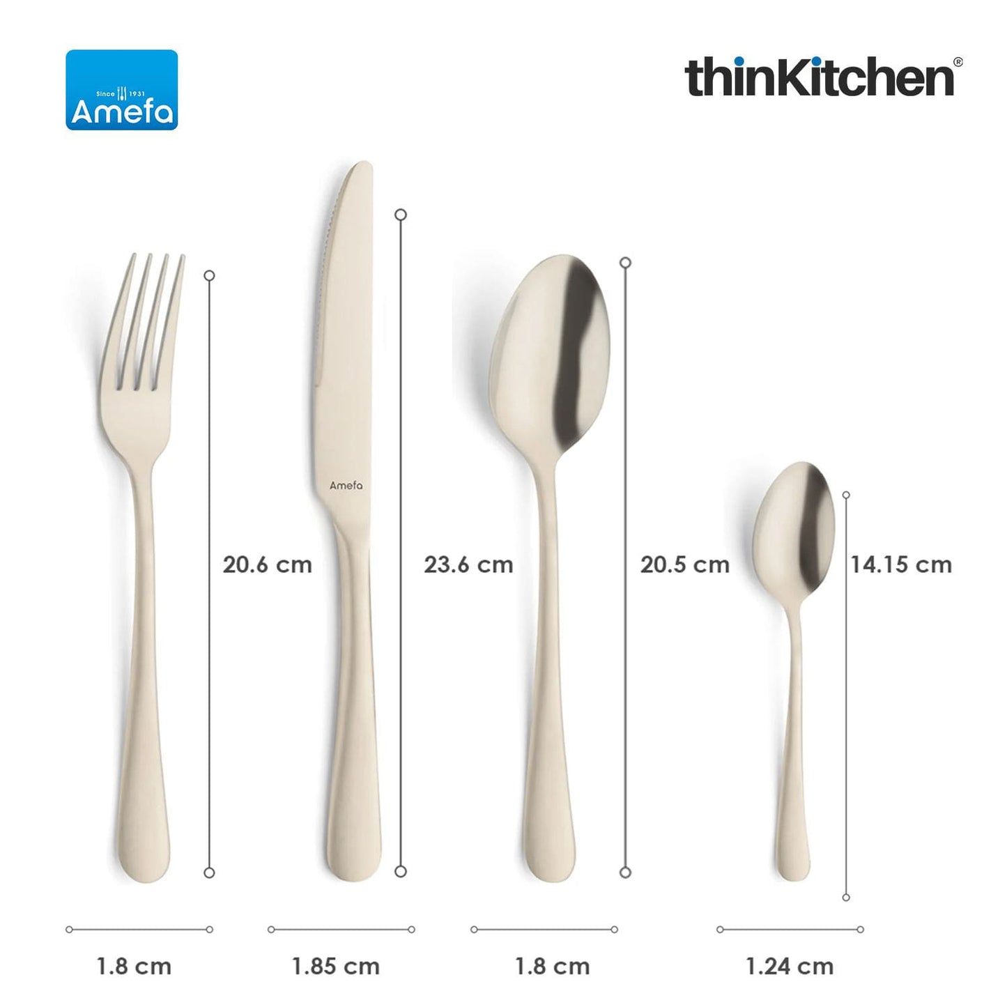 Amefa Austin 24-pcs Cutlery Set (Champagne PVD)