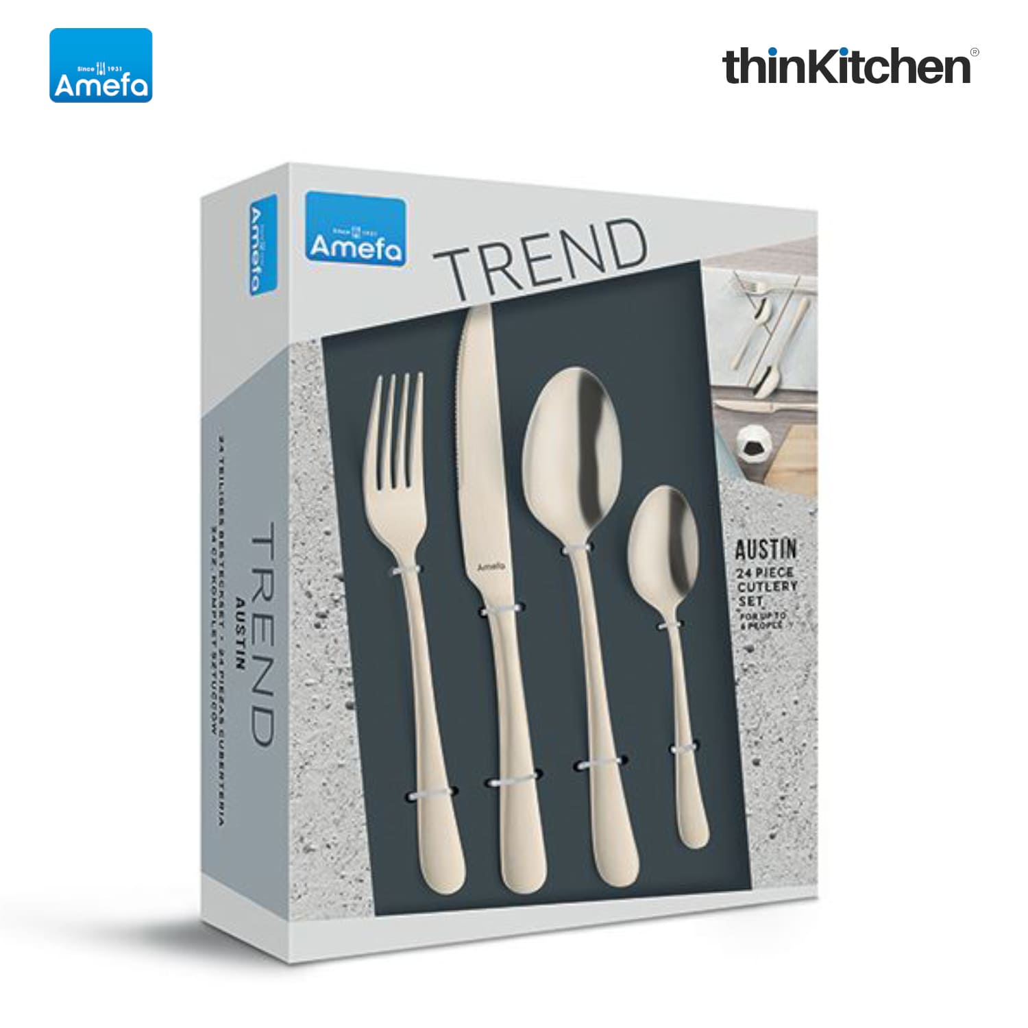 Amefa Austin 24-pcs Cutlery Set (Champagne PVD) - 4