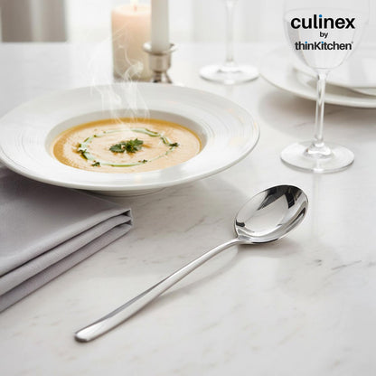 Culinex by thinKitchen|Dora 18/8 Stainless Steel Small Soup Spoon Set of 6