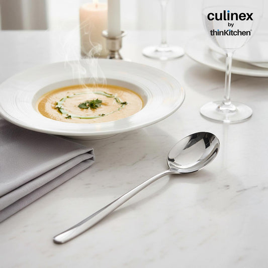 Culinex by thinKitchen|Dora 18/8 Stainless Steel Small Soup Spoon Set of 6