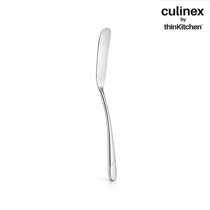 Culinex 18/8 Premium Stainless Steel 2.5" Butter Knife Set of 4 for Kitchen, Butter Jam Spreader | Silver Rustproof Flatware Tableware By thinKitchen