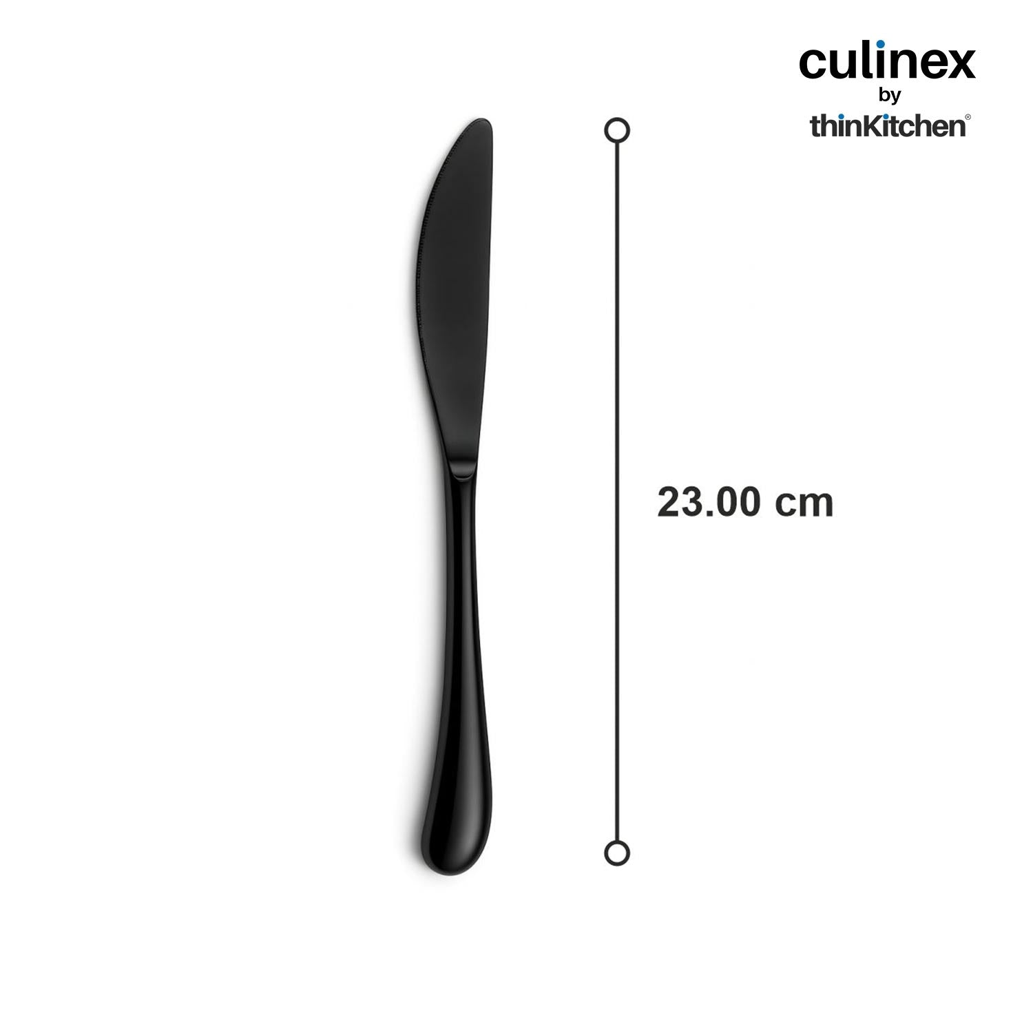 Culinex by thinKitchen|Dora 13/0 Stainless Steel - Black PVD Dinner Knife Set of 2 - 4