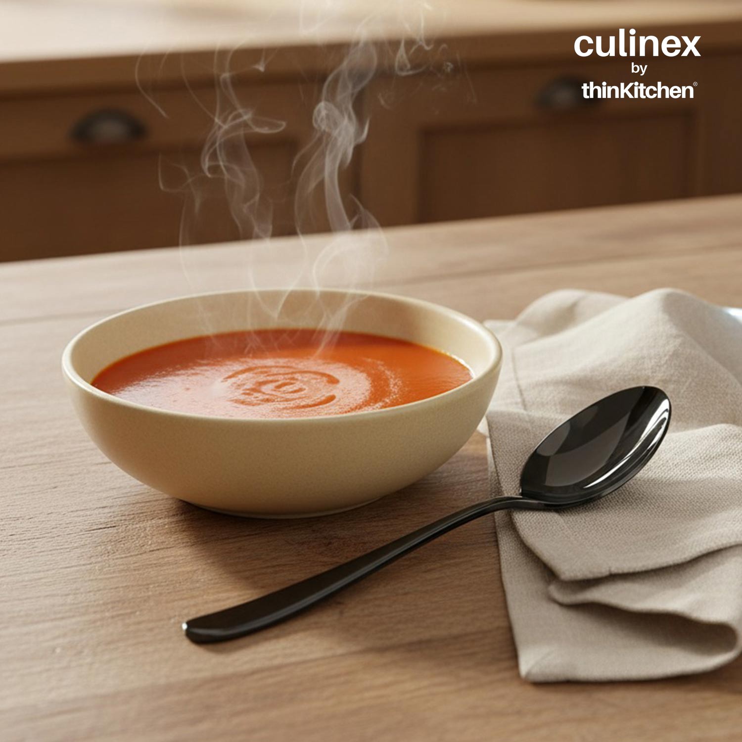 Culinex by thinKitchen|Dora 18/8 Stainless Steel - Black PVD Dinner Spoon Set of 6 - 2