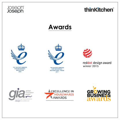 Joseph Joseph Multi Prep 4-Piece Salad Preparation Set – Premium Multicolour Salad Spinner, Spiralizer, Slicer & Grater with Non-Slip Base and Safe Finger Guard