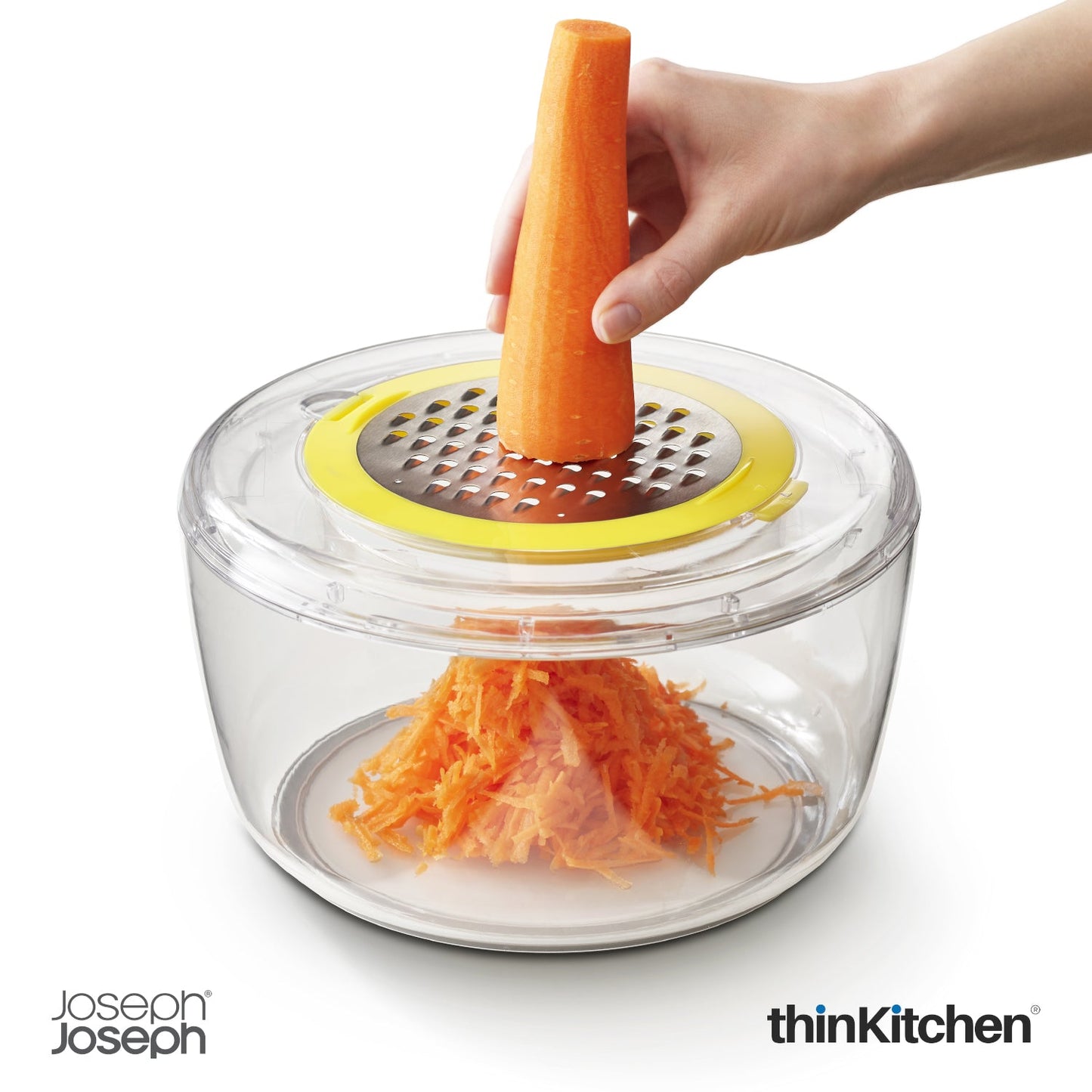 Joseph Joseph Multi Prep 4-Piece Salad Preparation Set – Premium Multicolour Salad Spinner, Spiralizer, Slicer & Grater with Non-Slip Base and Safe Finger Guard