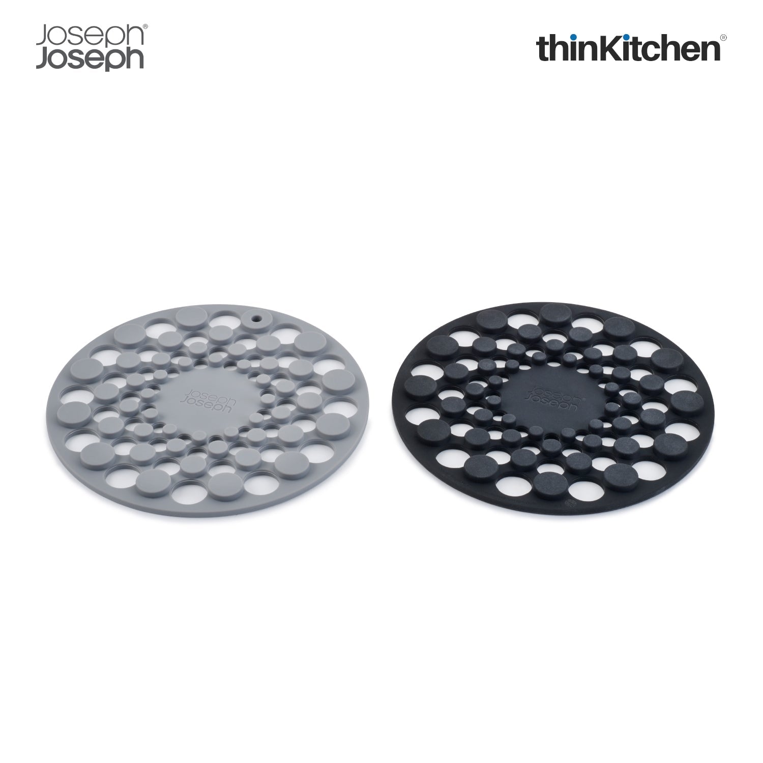 Joseph Joseph Spot On Round Trivets Grey | Stylish Silicone Trivets for Dining Table | Heat-Resistant & Scratch-Proof Surface Protectors | Compact & Modern Kitchen Accessories - 2