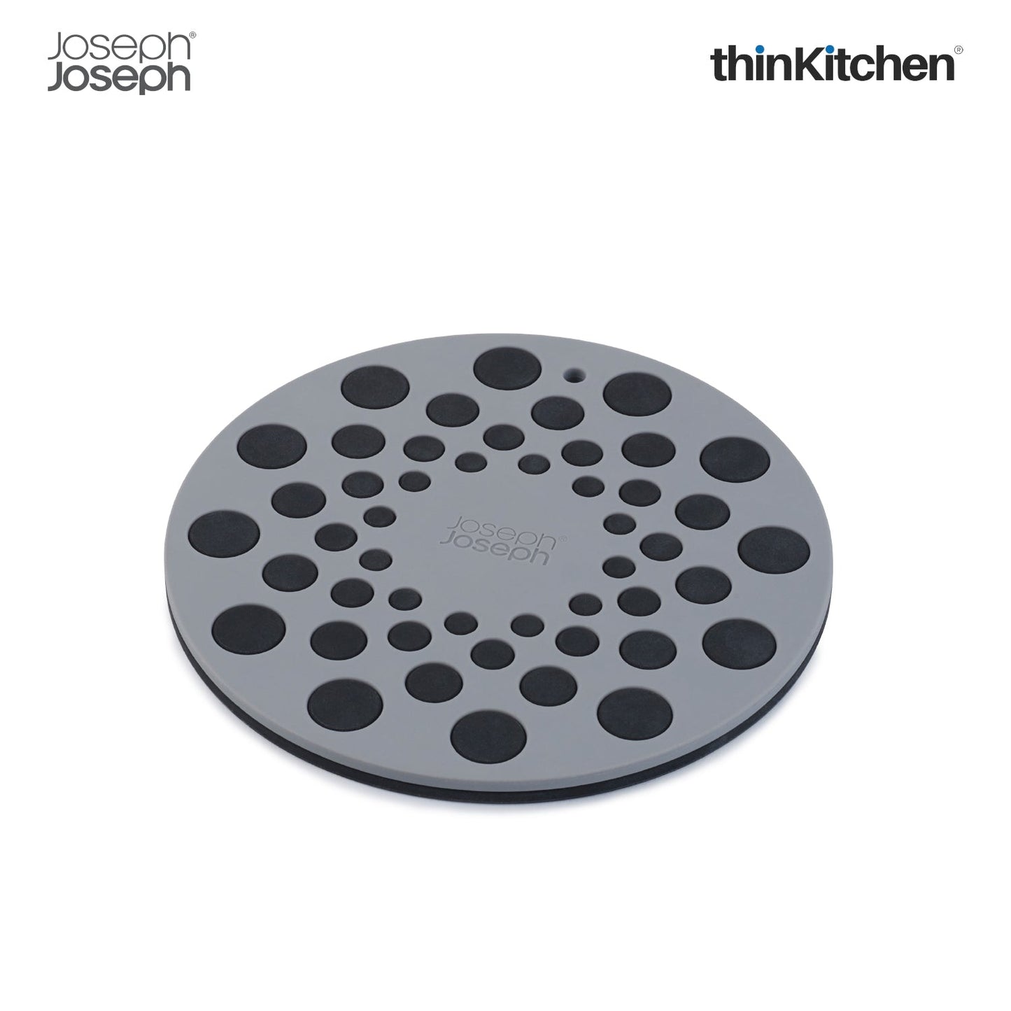 Joseph Joseph Spot On Round Trivets Grey | Stylish Silicone Trivets for Dining Table | Heat-Resistant & Scratch-Proof Surface Protectors | Compact & Modern Kitchen Accessories
