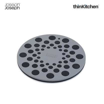 Joseph Joseph Spot On Round Trivets Grey | Stylish Silicone Trivets for Dining Table | Heat-Resistant & Scratch-Proof Surface Protectors | Compact & Modern Kitchen Accessories