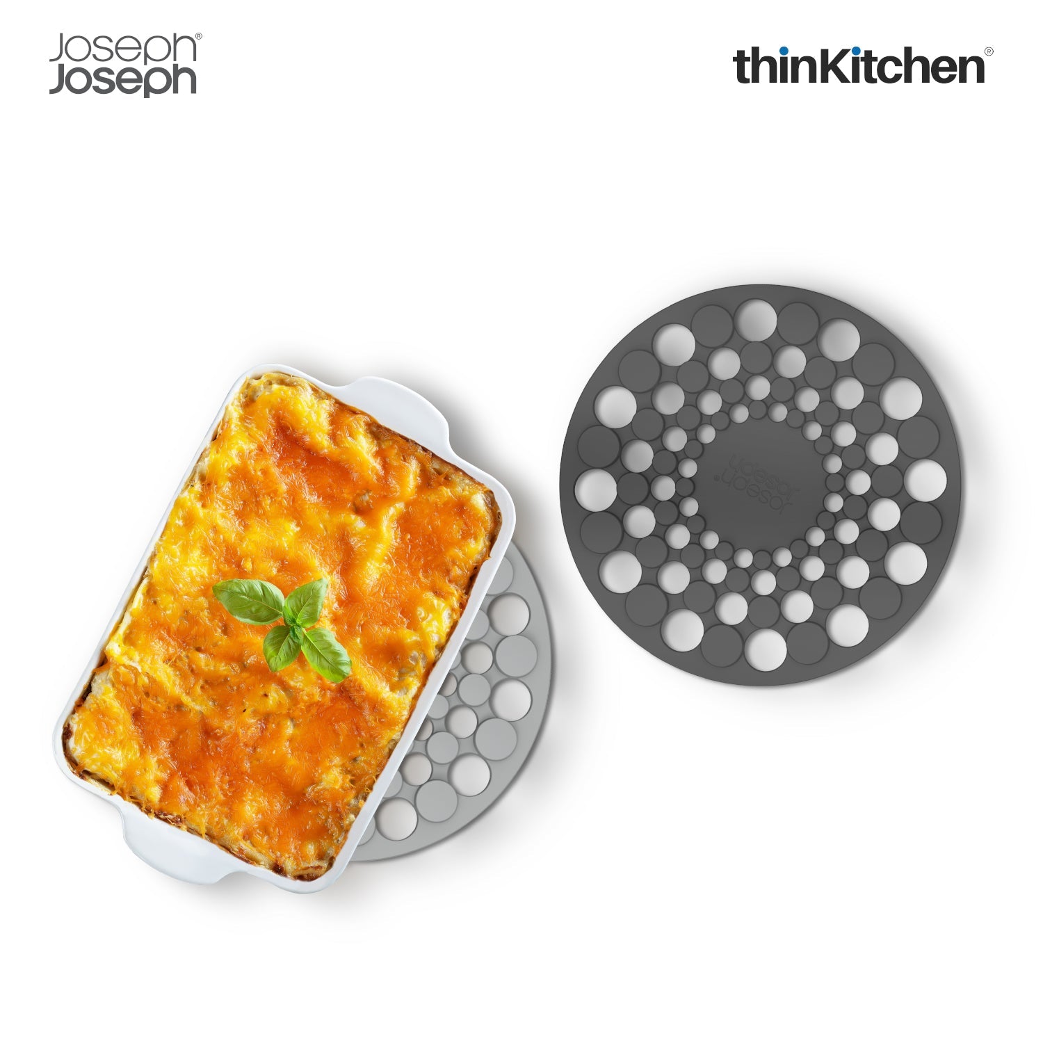 Joseph Joseph Spot On Round Trivets Grey | Stylish Silicone Trivets for Dining Table | Heat-Resistant & Scratch-Proof Surface Protectors | Compact & Modern Kitchen Accessories - 6