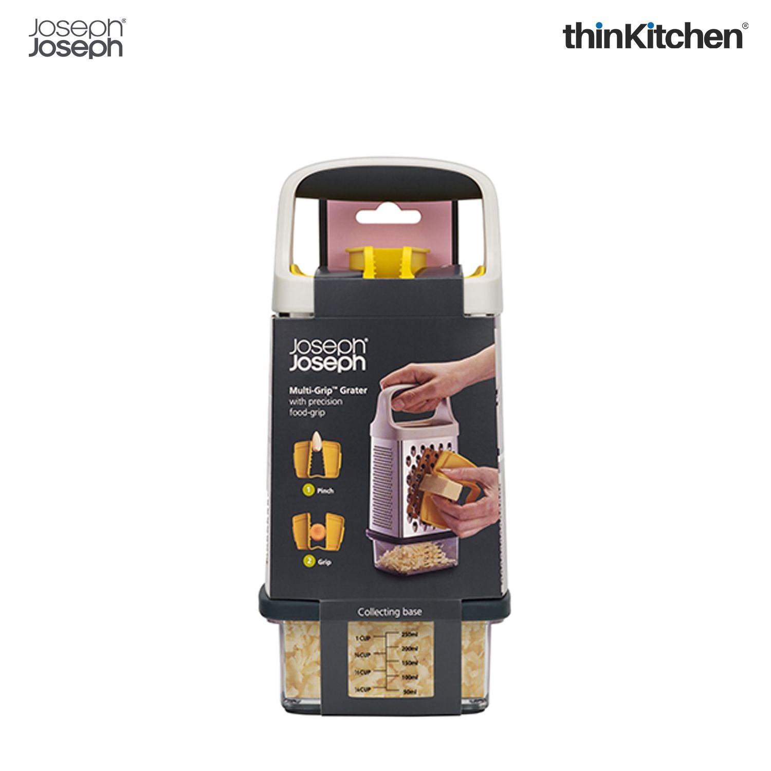 Joseph Joseph Multi-Grip Box Grater with Precision Food Grip - 8