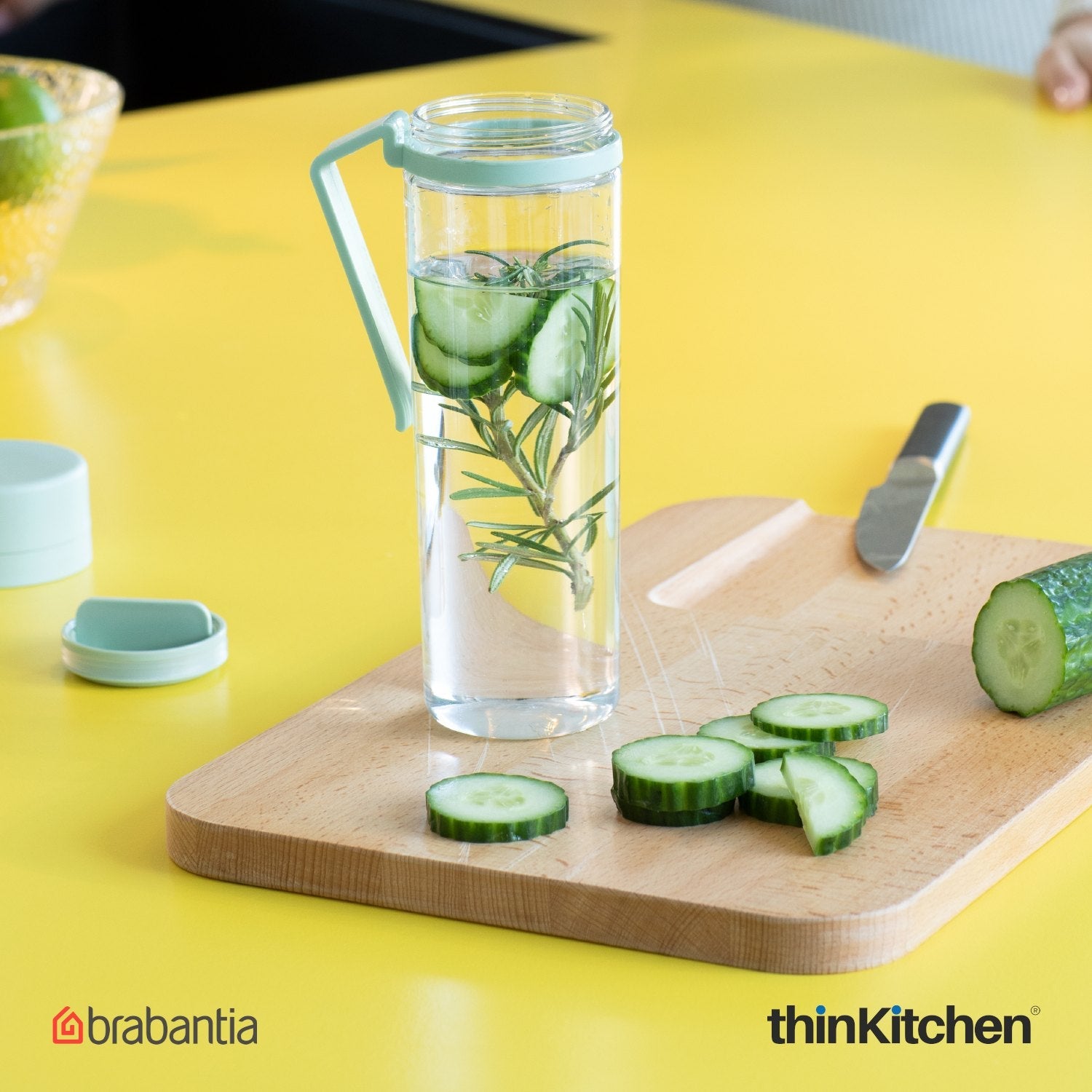 Brabantia Make Take Water Bottle With Strainer 500 Ml Jade Green - 1