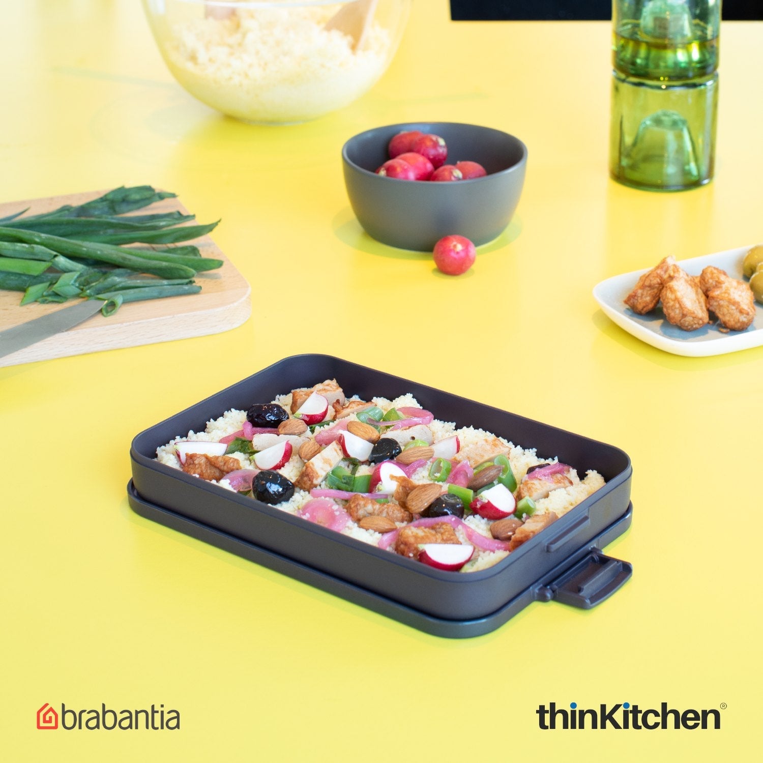 Brabantia Make Take Flat Lunch Box Dark Grey - 1