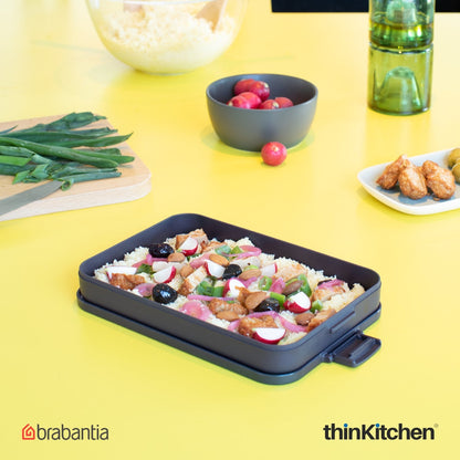 Brabantia Make Take Flat Lunch Box Dark Grey