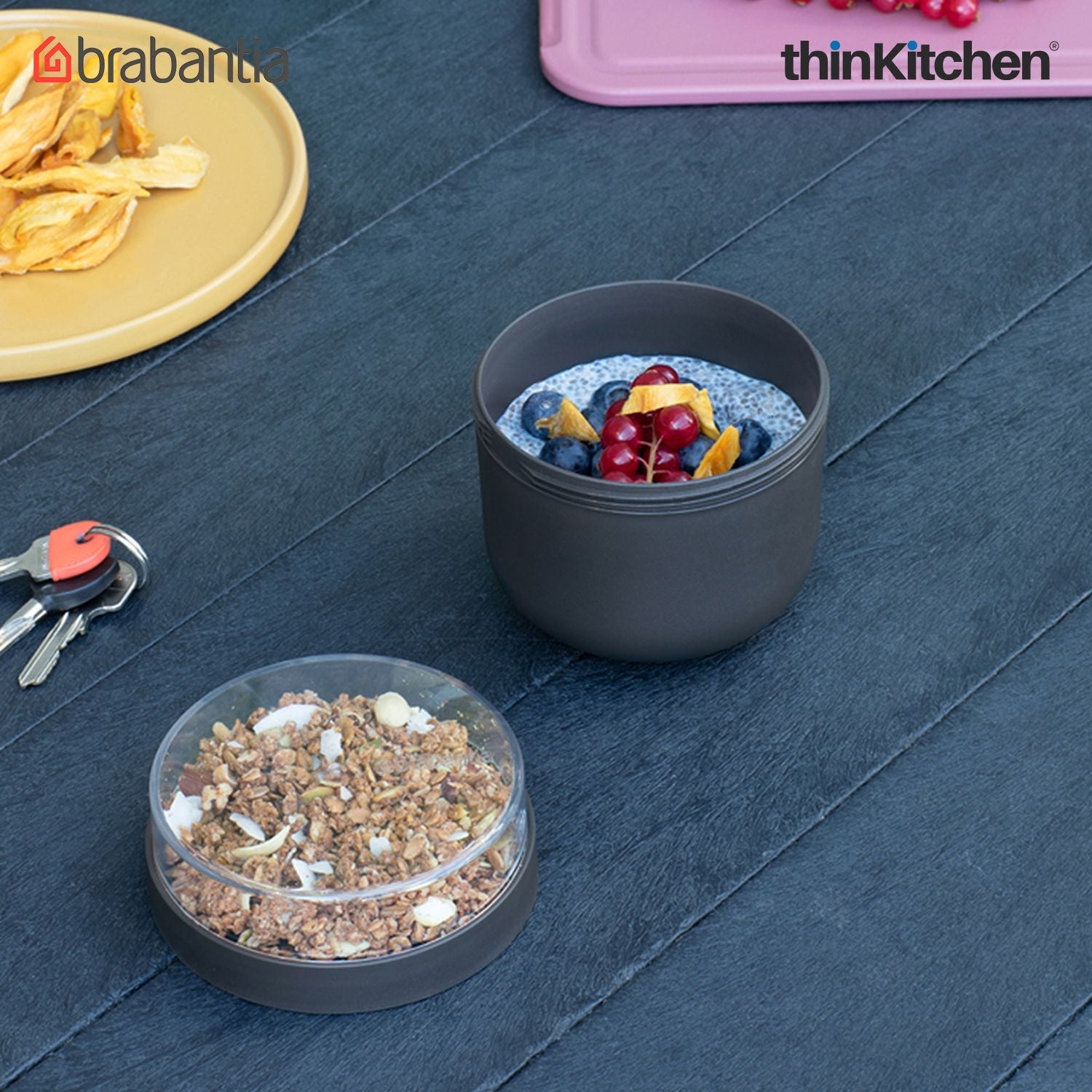 Brabantia Dark Grey Make & Take Breakfast Bowl, 0.5L - 6