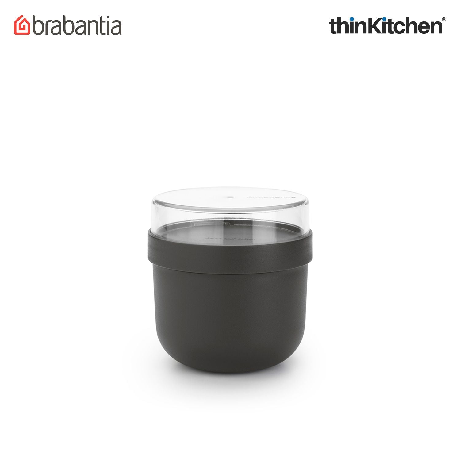 Brabantia Dark Grey Make & Take Breakfast Bowl, 0.5L - 2