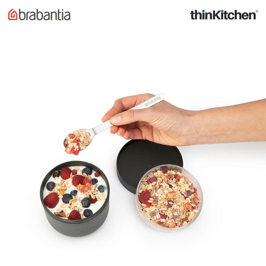 Brabantia Dark Grey Make & Take Breakfast Bowl, 0.5L