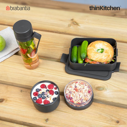 Brabantia Make Take Breakfast And Lunch Set 3 Pc Dark Grey