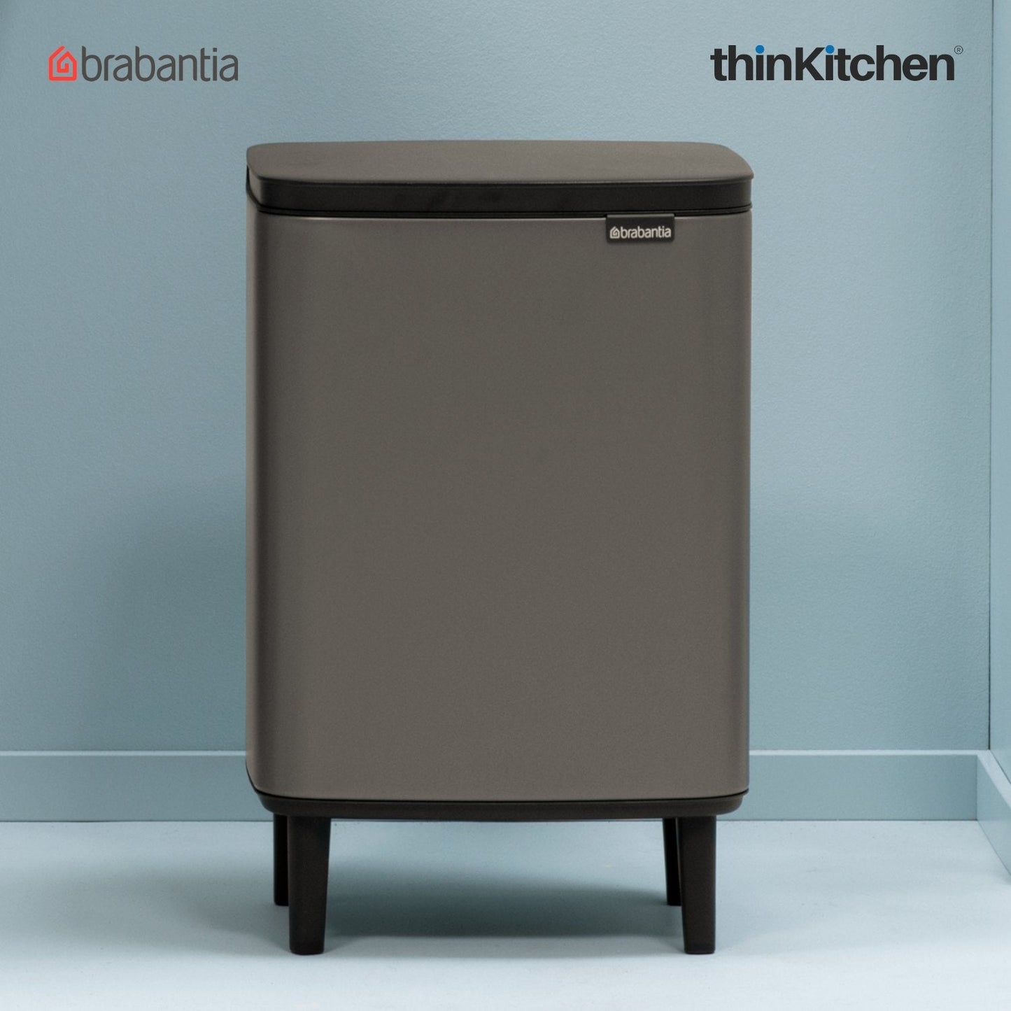 Brabantia, Bo Waste Bins, Dustbin, Bo Waste Bin Hi, 12 Litre, Platinum