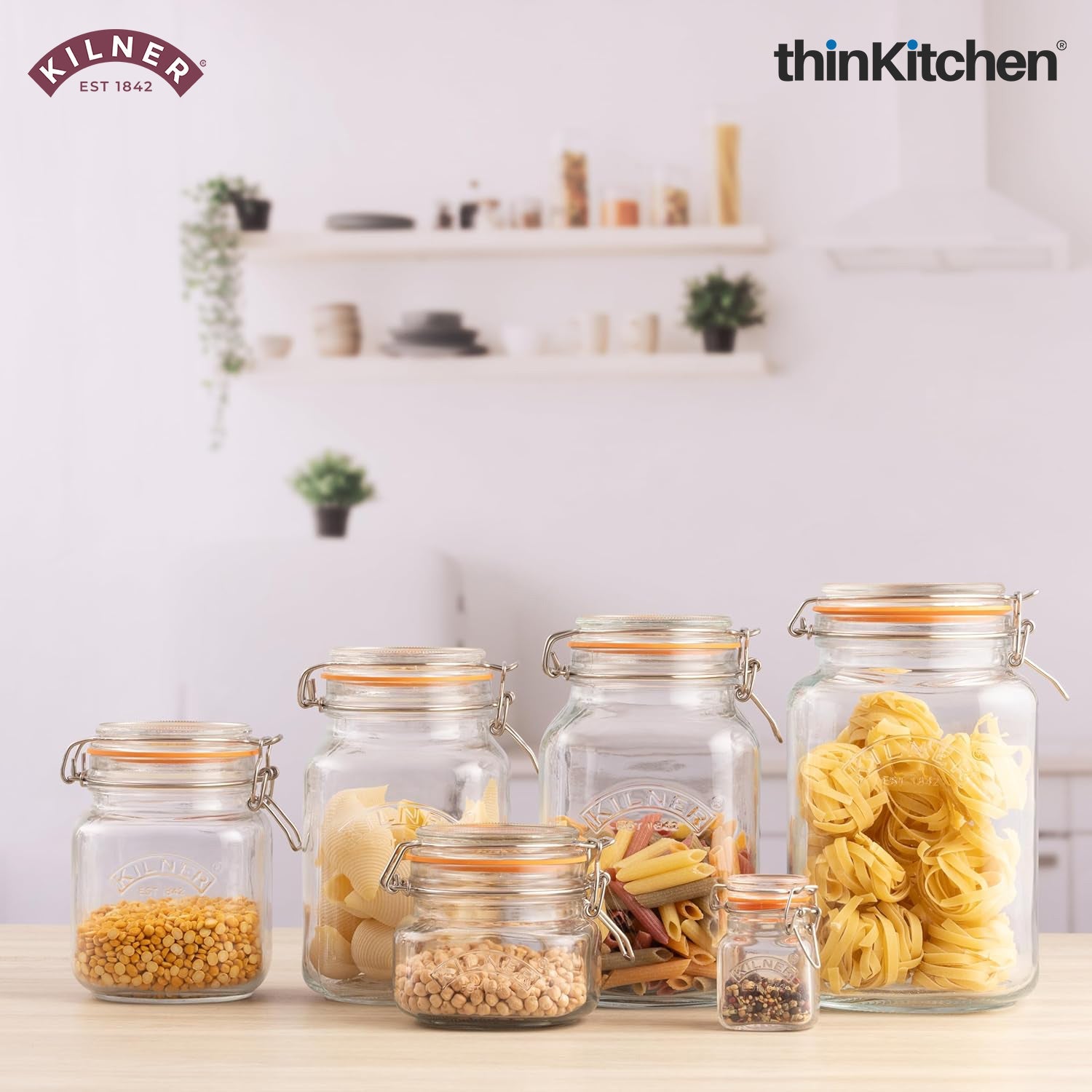 Kilner Square Clip Top Jar – 0.25L (H 9 cm x Dia 8.5 cm) - 4