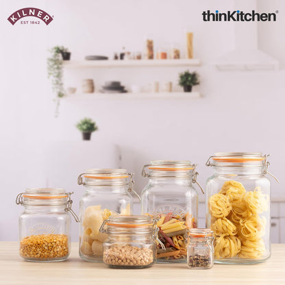Kilner Square Clip Top Jar – 0.25L (H 9 cm x Dia 8.5 cm)