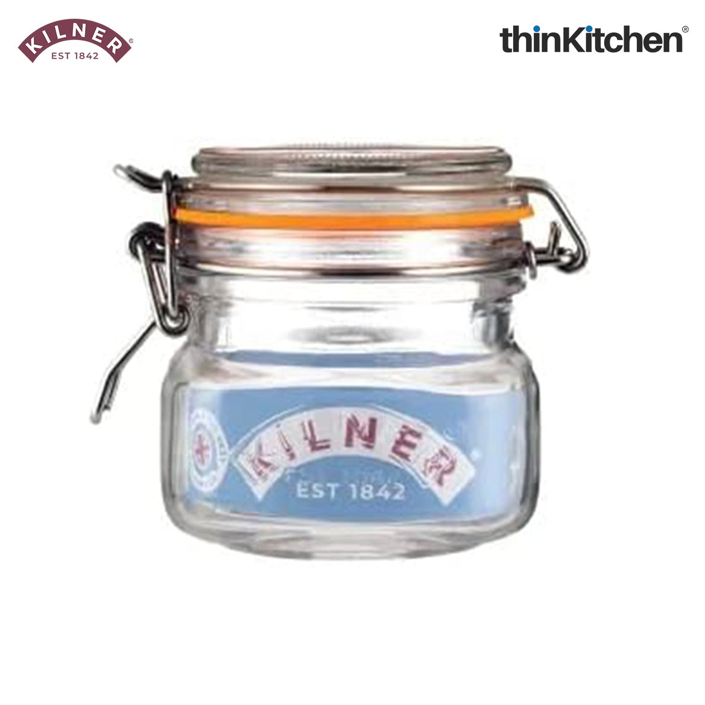 Kilner Square Clip Top Jar – 0.25L (H 9 cm x Dia 8.5 cm)