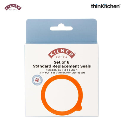 Kilner Rubber Seals – Pack of 6 (Fits 0.35L – 2L Jars)