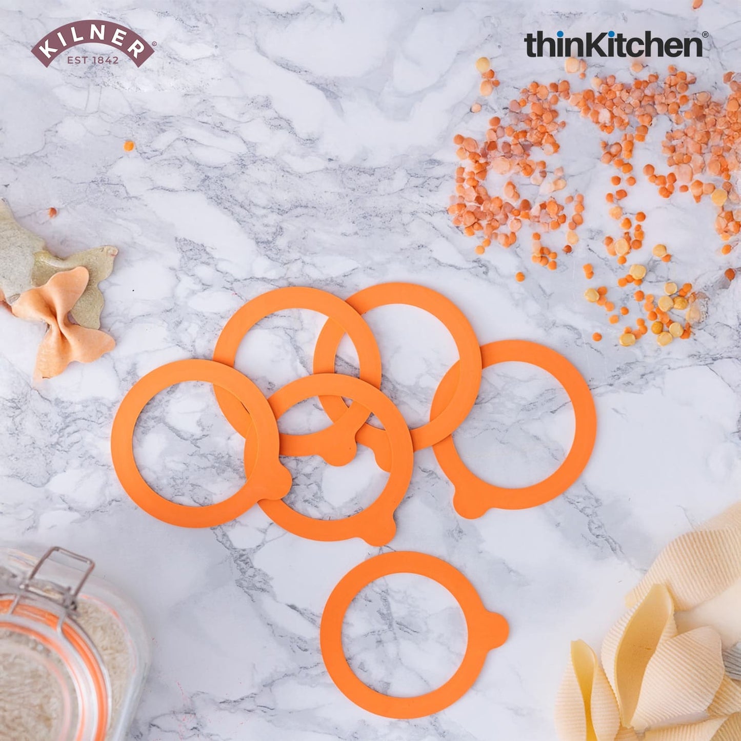 Kilner Pack Of 6 Rubber Seals 0.125 Litre