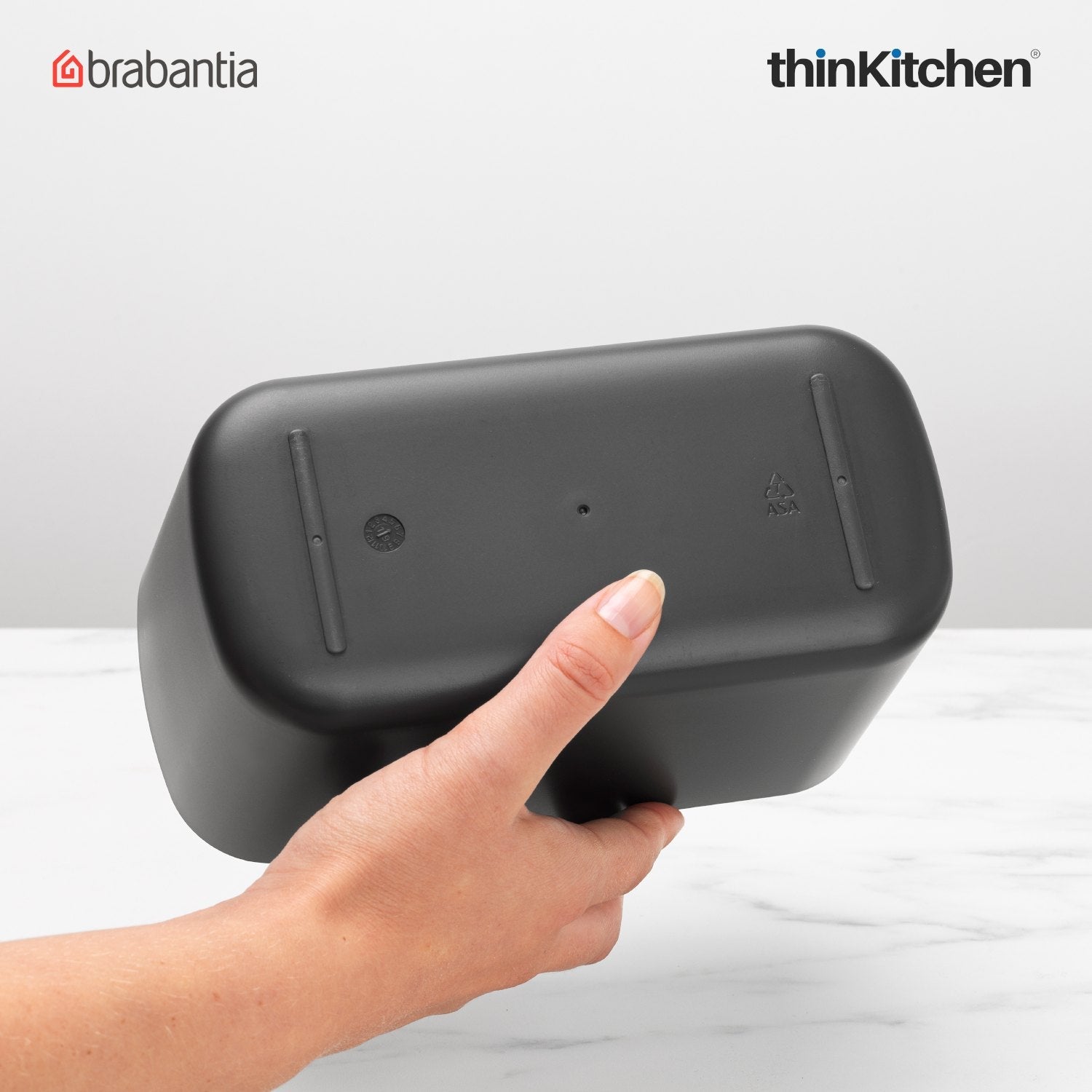 Brabantia Renew Bathroom Caddy Dark Grey | Premium Bathroom Organizer for Toothbrushes & Toiletries - 4