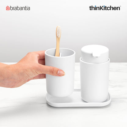 Brabantia Renew Bathroom Accessory Set Of 3 White