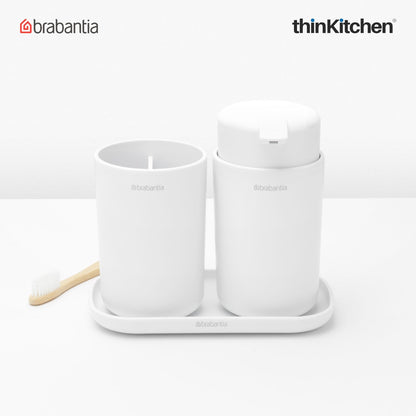 Brabantia Renew Bathroom Accessory Set Of 3 White
