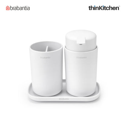 Brabantia Renew Bathroom Accessory Set Of 3 White