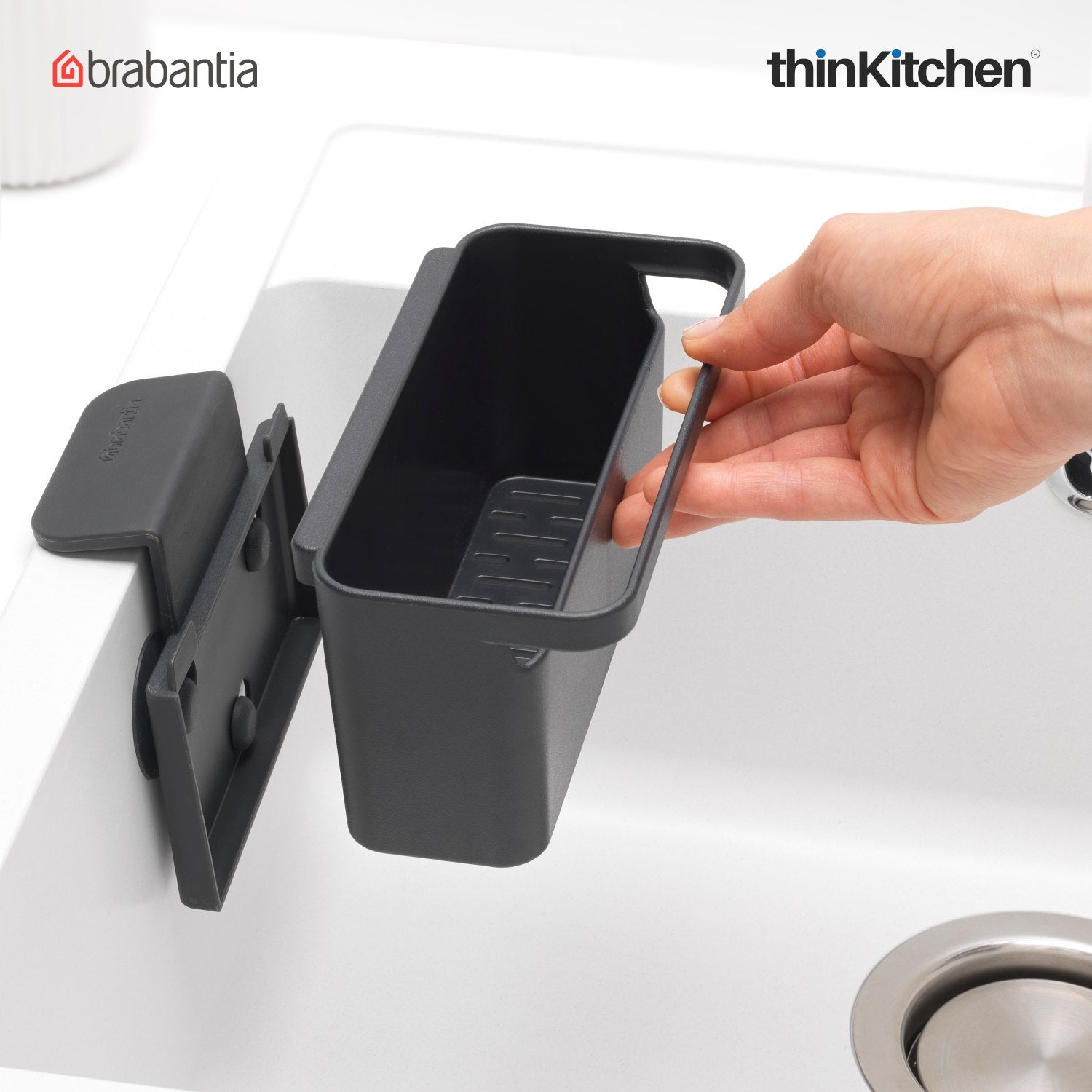 Brabantia In Sink Organiser Dark Grey - 2