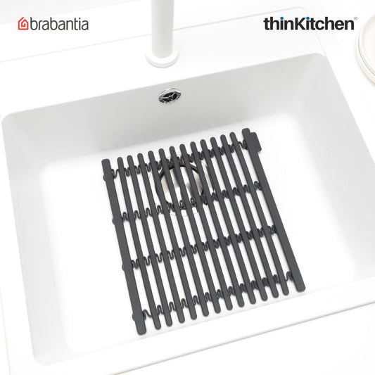 Brabantia Dish Washing Organising Sink Mat Dark Grey