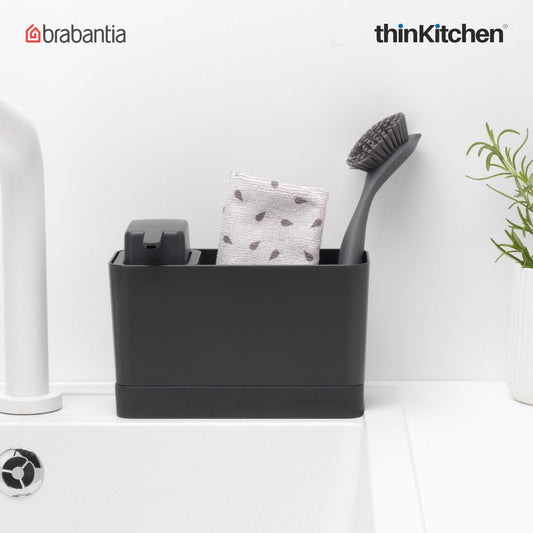 Brabantia Sink Organiser Set Sink Organiser And Soap Dispenser Dark Grey